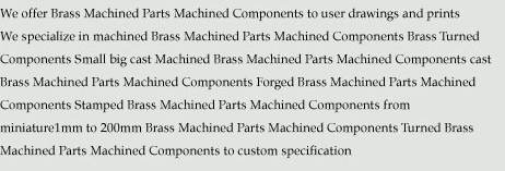 Brass machined parts components