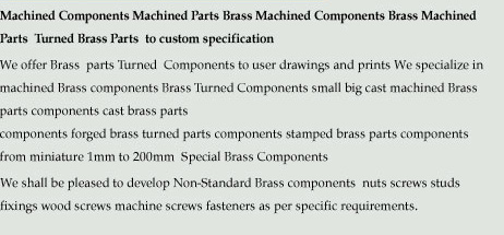 brass machine parts