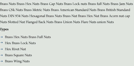 brass nuts