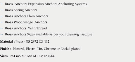 Brass Plain Anchors