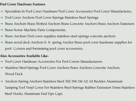 Pool cover Anchors