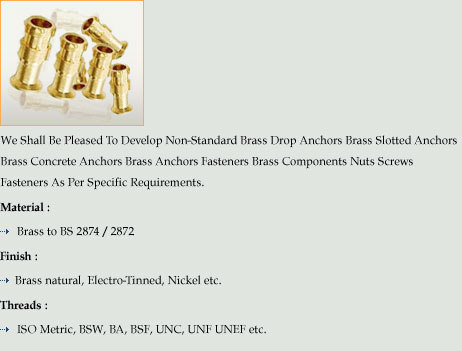 Brass round stude anchors